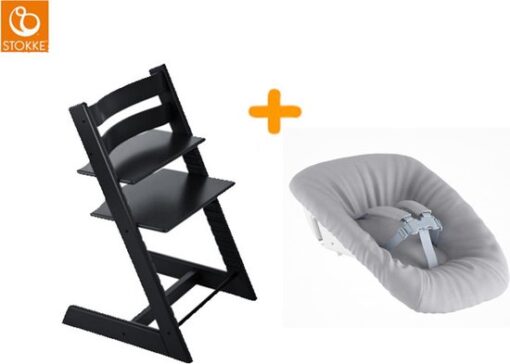 Stokke Tripp Trapp kinderstoel Zwart+Newbornset