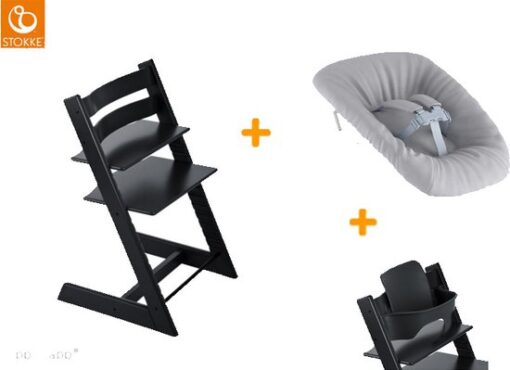 Stokke Tripp Trapp Zwart + newbornset + babyset