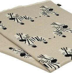 Ukje deken zebra, 100% katoen 100 X 80CM - Dekentje baby - beige