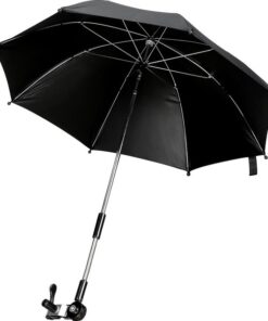 Universele parasol voor kinderwagens UV-bescherming 50+ zonwering voor buggy kinderwagenparaplu 72 cm diameter paraplu zwart