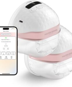 Vulpes Goods® BabyCare - Dubbele Elektrische Draadloze Borstkolf - Handsfree & Draagbaar - met APP bediening - BPA-Vrij - Incl. Borstschildverkleiners, 60 Moedermelk Bewaarzakjes, Reistas, E-boek & Kolfdagboek - PRO V2