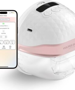 Vulpes Goods® BabyCare - Elektrische Draadloze Borstkolf - Handsfree & Draagbaar - met APP bediening - BPA-Vrij - Incl. Borstschildverkleiners, 30 Moedermelk Bewaarzakjes, Reistas, E-boek & Kolfdagboek - PRO V2