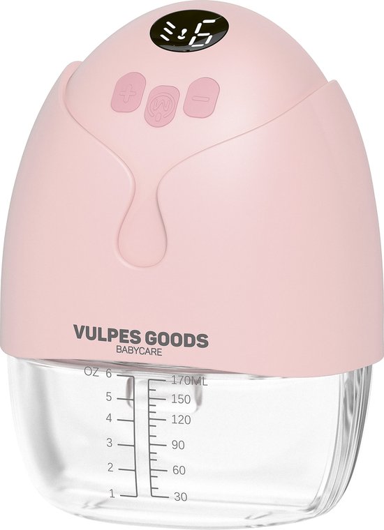 Vulpes Goods® BabyCare - Handsfree Borstkolf - Elektrische Draadloze Borstkolf - Draagbaar – Elektrische handsfree Kolf - Incl. 30 moedermelk bewaarzakjes, Borstvoeding informatie, Reistas & Borstschildverkleiners - MAX versie