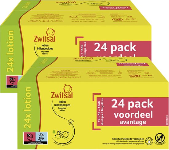 Zwitsal - Billendoekjes Lotion - Alcoholvrij - 3120 Babydoekjes - 48 x 65 - Mega Voordeelbox