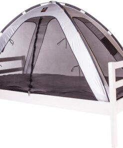 Deryan Bedtent Klamboe - 200x90cm - Hoogste kwaliteit Muggennet Muskietennet 1mm gaas - Silver