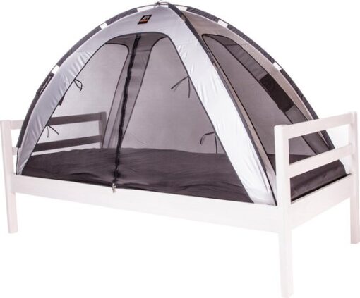 Deryan Bedtent Klamboe - 200x90cm - Hoogste kwaliteit Muggennet Muskietennet 1mm gaas - Silver