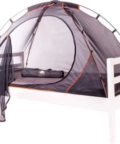 Deryan Bedtent Klamboe - 200x90cm - Hoogste kwaliteit Muggennet Muskietennet 1mm gaas - aluminium frame - Zwart