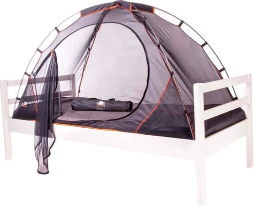 Deryan Bedtent Klamboe - 200x90cm - Hoogste kwaliteit Muggennet Muskietennet 1mm gaas - aluminium frame - Zwart