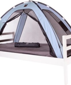 Deryan Bedtent Klamboe - 200x90cm - Hoogste kwaliteit Muggennet Muskietennet 1mm gaas - Sky blue