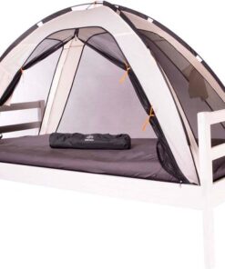 Deryan Bedtent Klamboe - 200x90cm - Hoogste kwaliteit Muggennet Muskietennet 1mm gaas - Cream