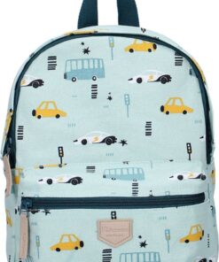 Kidzroom Paris Mini Rugzak - 2 t/m 6 jaar - Blauw - Auto