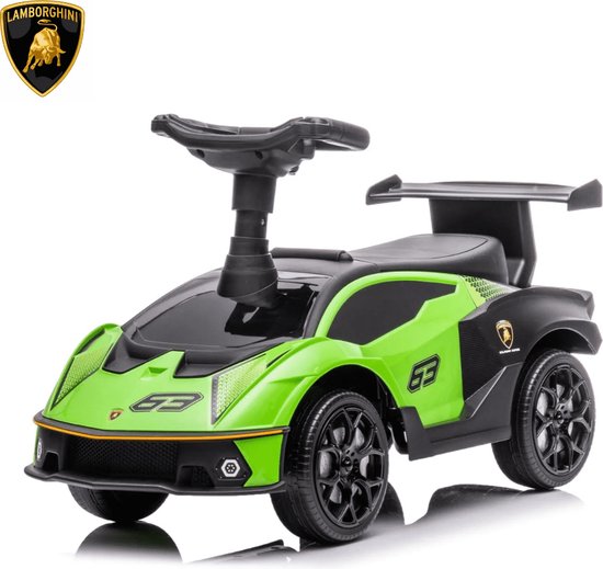 Lamborghini Essenza SCV12 - Loopauto - 1 tot 3 jaar - Opbergbox - Groen