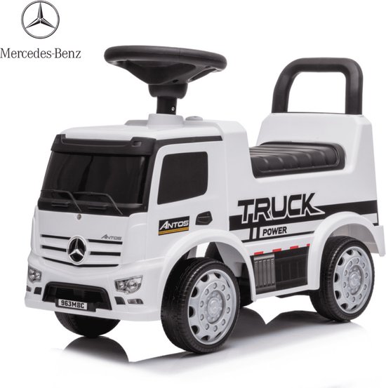 Mercedes Antos Loopauto - 1 tot 3 jaar - met Claxon - Koplampen - Wit