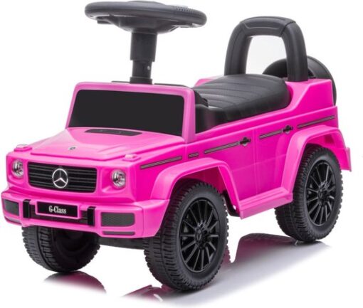 Mercedes Loopauto G-Klasse G350 Roze - Met Rugsteun - Blokstandaard tegen achterover vallen - Loopwagen Incl Geschenkverpakking