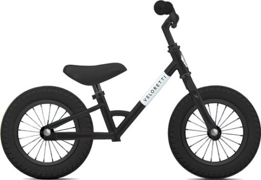 Veloretti Mini loopfiets - 12 inch - Zwart - 2-4 jaar