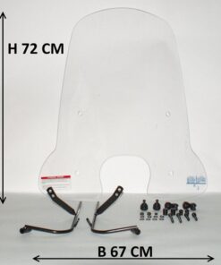 Windscherm hoog + bevestigingsset (made in EU) model origineel Sym Fiddle 3 73cm