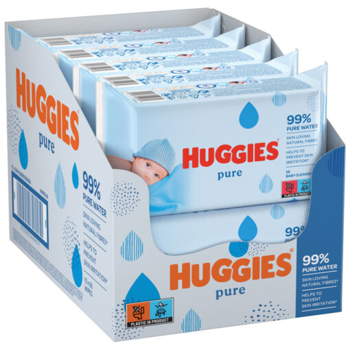 10x Huggies Billendoekjes Pure 99% Water 10x56 = 560 stuks