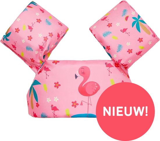 BrinQ Goods Zwemvest Kinderen - Puddle Jumper Deluxe - Flamingo Design - 13 tot 23 kg - 2 tot 6 jaar - Zwembandjes - Zwemvest kind - Reddingsvest