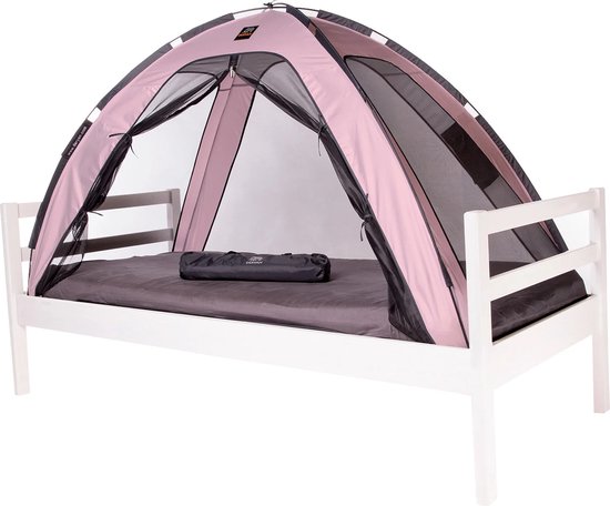 Deryan Bedtent - Klamboe - 200x90cm - Hoogste kwaliteit 1mm gaas - Rose