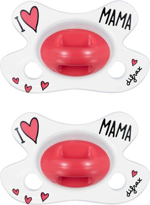 Difrax - Natural Fopspeen - Newborn - I Love Mama Speen - 2 st.