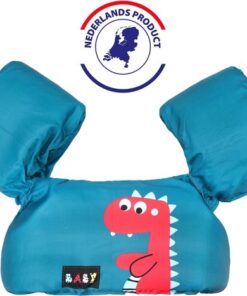 Edmondo Zwemvest kinderen - met Kinderslot / Veiligheidssluiting - Puddle Jumper Deluxe - Dino / Draak - 15 tot 30kg - 2 tot 6 jaar - Zwembandjes - Reddingsvest - Zwemvest kind - Nederlands product - NL handleiding