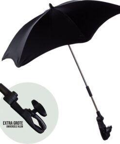 FreeON universele Parasol met klem voor buggy, kinderwagen of wandelwagen - Zwart