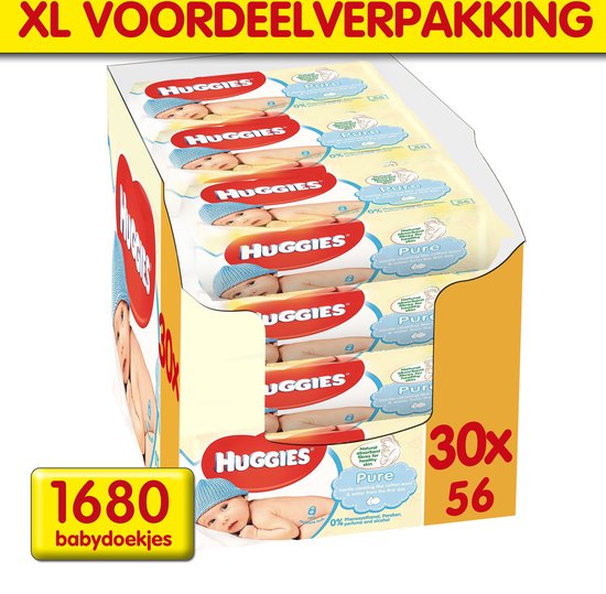 Huggies - Pure - Billendoekjes - 1680 babydoekjes - 30 x 56