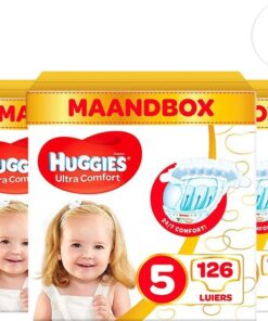 Huggies Luierbroekjes - maat 5 (12 tot 17 kg) - Ultra Comfort - unisex - 256 stuks (8x32) - Maandbox