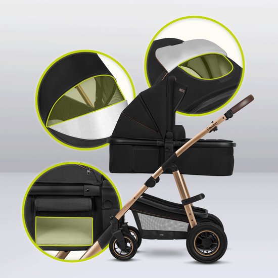 Lionelo Amber 2in1 - kinderwagen - tot 22kg - ligpositie - wieg tot 9kg