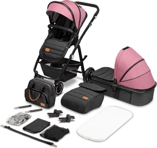 Lionelo Amber 2in1 - Kinderwagen - Verstelbare handgreep - wandelwagen tot 22 kg - wandelwagen 0-48 maanden