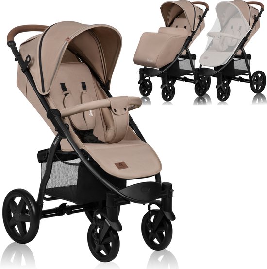 Lionelo Annet Plus - Kinderwagen 2in1 - inklapsysteem - XXL dakje - tot 22 kg