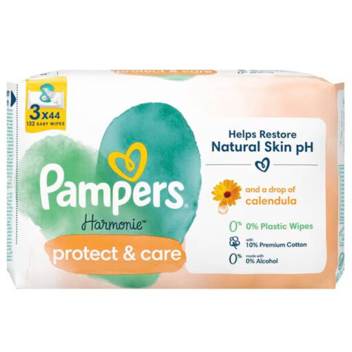 Pampers - Harmonie Protect & Care - Calendula - Billendoekjes - 132 doekjes - 3 x 44