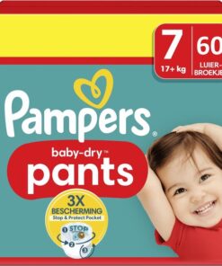 Pampers Baby-Dry Pants - Maat 7 (17kg+) - 60 Luierbroekjes - Maandbox