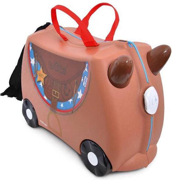 Trunki Ride-On Paard Bronco - Kinderkoffer - 46 cm - Bruin