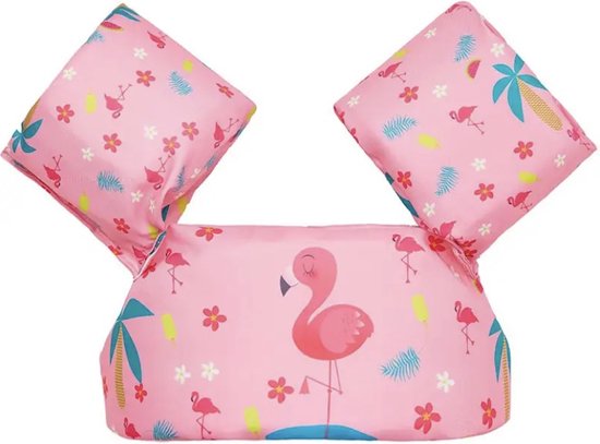 Zwemvest Kind - Puddle Jumper - Verstelbare Zwembandjes Voor Kinderen - Roze Flamingo - 3 t/m 6 jaar - 14 tot 25 kg - Veilig Zwemmen - Zwemvest - Flamingo - One Size - Verstelbaar Met Clipsluiting - Zwembandjes voor Peuters/Kleuters