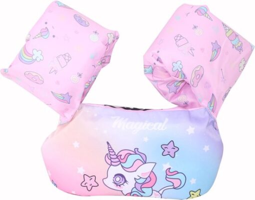 Zwemvest kinderen - Puddle Jumper - - roze unicorn - 2-6 jaar - 15-25 kg - veilig zwemmen - reddingsvest