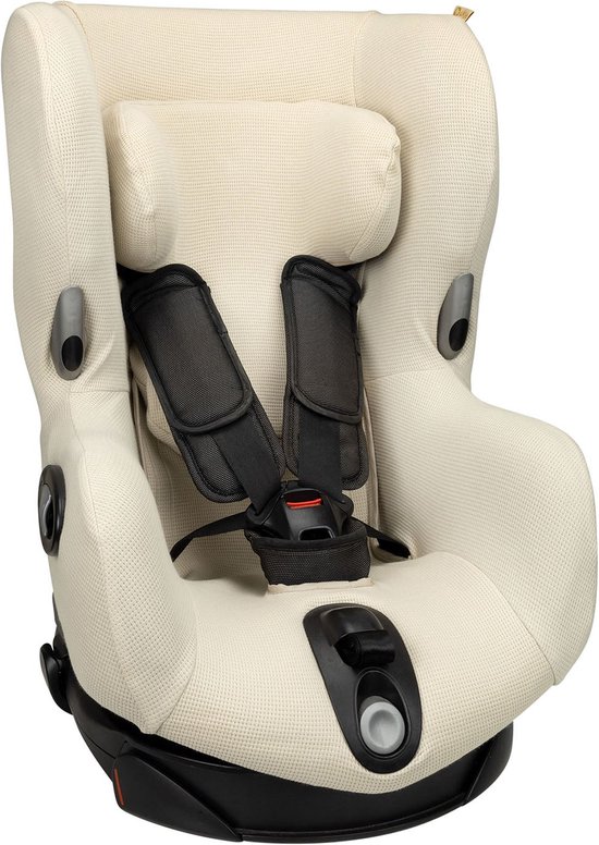 Autostoelhoes Geschikt voor Maxi Cosi Axiss - Maxi Cosi Hoes Groep 0-1 - Zacht Katoen - Perfecte Pasvorm - Beige wafel