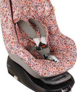 Autostoelhoes Geschikt voor Maxi Cosi Pearl -Maxi Cosi Hoes Groep 0-1 - Zacht Katoen - Perfecte Pasvorm - Roze Bloemen