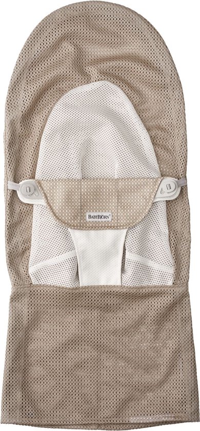 BabyBjörn Stoffen Zitting voor BabyBjörn Wipstoel - Mesh - Grijsbeige-Wit