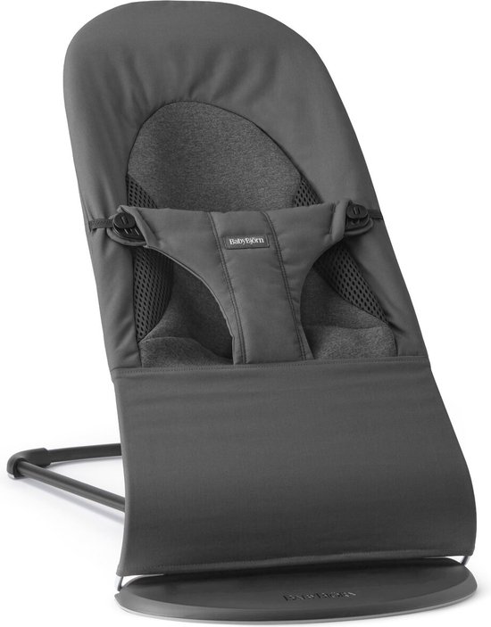 BabyBjörn Wipstoel Balance Soft - Geweven-Jersey - Tri-Fabric - Donkergrijs - Ergonomisch - Verstelbaar - Inklapbaar