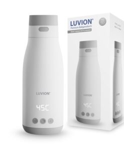 LUVION® Thermosfles Flessenwarmer - Draagbare Flesverwarmer voor onderweg én thuis - Draadloos te gebruiken om je melk op temperatuur te houden of krijgen