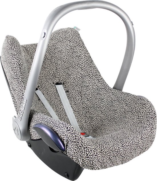 Maxi Cosi hoes Pebble Cabriofix Citi - Autostoelhoes Groep 0 - Zacht Katoen - Met Waterdichte Voering ter Bescherming van je Autostoel - Perfecte Pasvorm - Combineer met de Bijpassende Ukje Zonnekap Voetenzak en Gordelbeschermer - Zand Luipaard