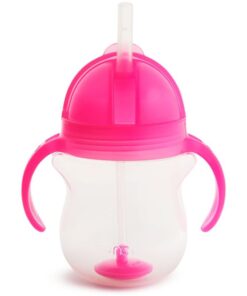 Munchkin Click Lock™ Tip & Sip Kop met rietje met extra gewicht Pink 6 m+ 207 ml