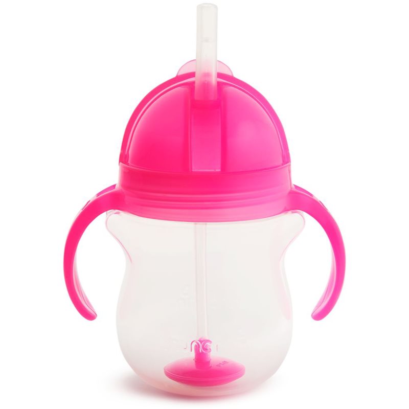 Munchkin Click Lock™ Tip & Sip Kop met rietje met extra gewicht Pink 6 m+ 207 ml