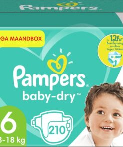 Pampers - Baby Dry - Maat 6 - Mega Maandbox - 210 luiers