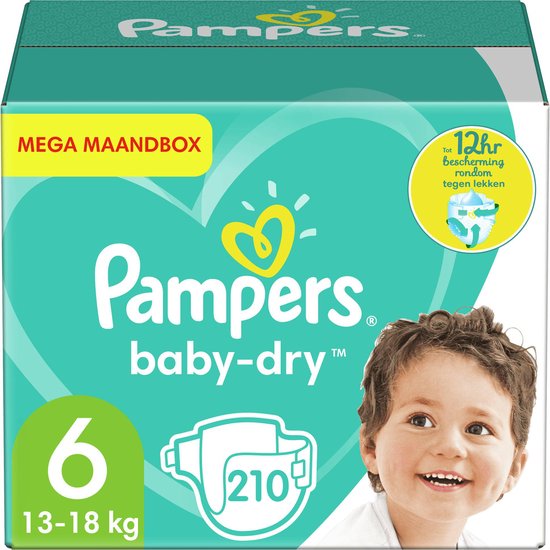 Pampers - Baby Dry - Maat 6 - Mega Maandbox - 210 luiers