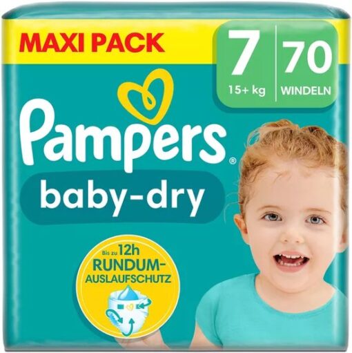 Pampers - Baby Dry - Maat 7 - Mega Pack - 70 stuks - 15+ KG