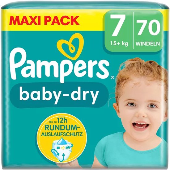 Pampers - Baby Dry - Maat 7 - Mega Pack - 70 stuks - 15+ KG