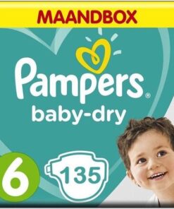 Pampers Baby Dry Maat 6 - 135 luiers Maandbox