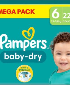 Pampers Baby Dry maat 6 (13-18KG) - 222 luiers - 3 x 74 stuks - Voordeelverpakking